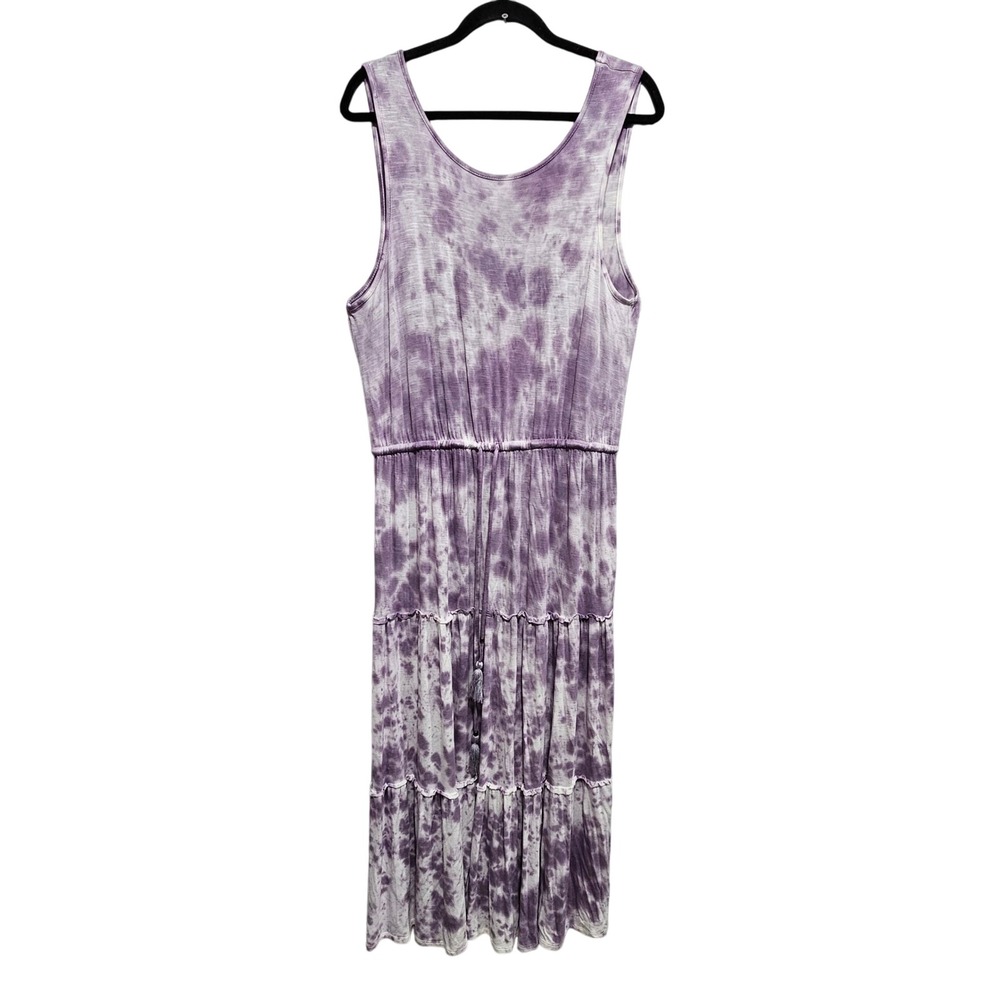 Knox Rose‎ Women's Sleeveless Knit Dress Light Purple Tie-Dye Size Large